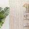 Boho Macrame Beaded Curtain Handmade Door Closet Curtain with Wooden Beads for Window Doorway Open Closet Bedroom Living Room Privacy Decor, 79" L x 36" W, White